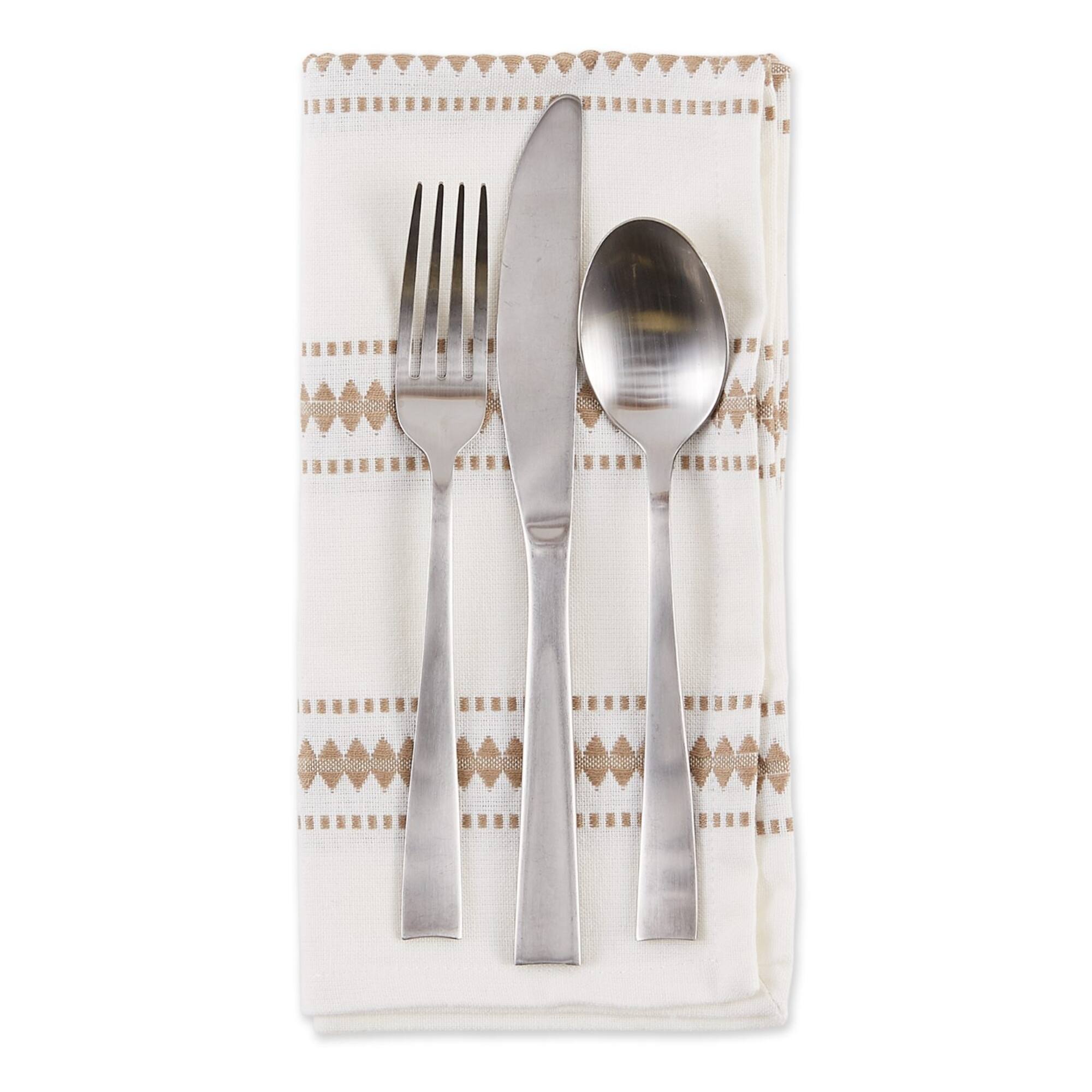 DII® Stone Zig Dobby Stripe Cloth Dinner Napkins, 6ct.